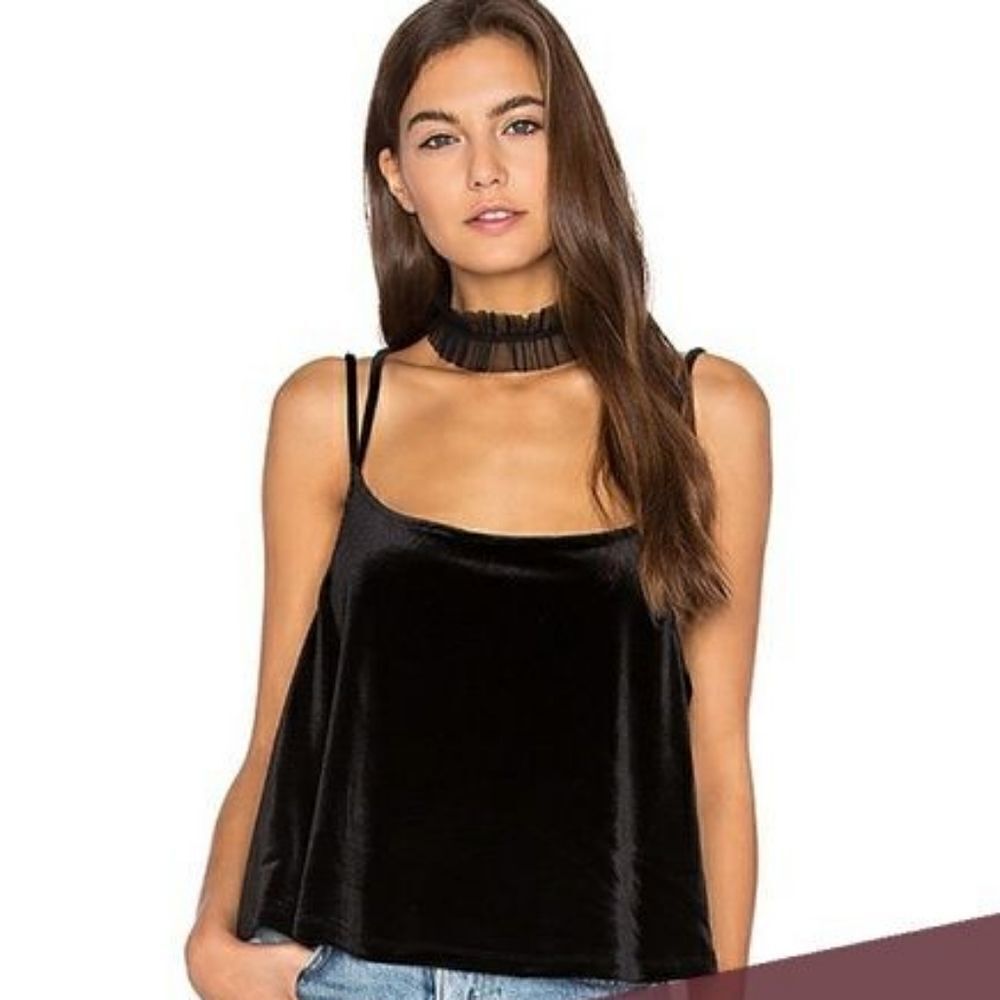 Likely✨Velour Black Morgan Tank Top